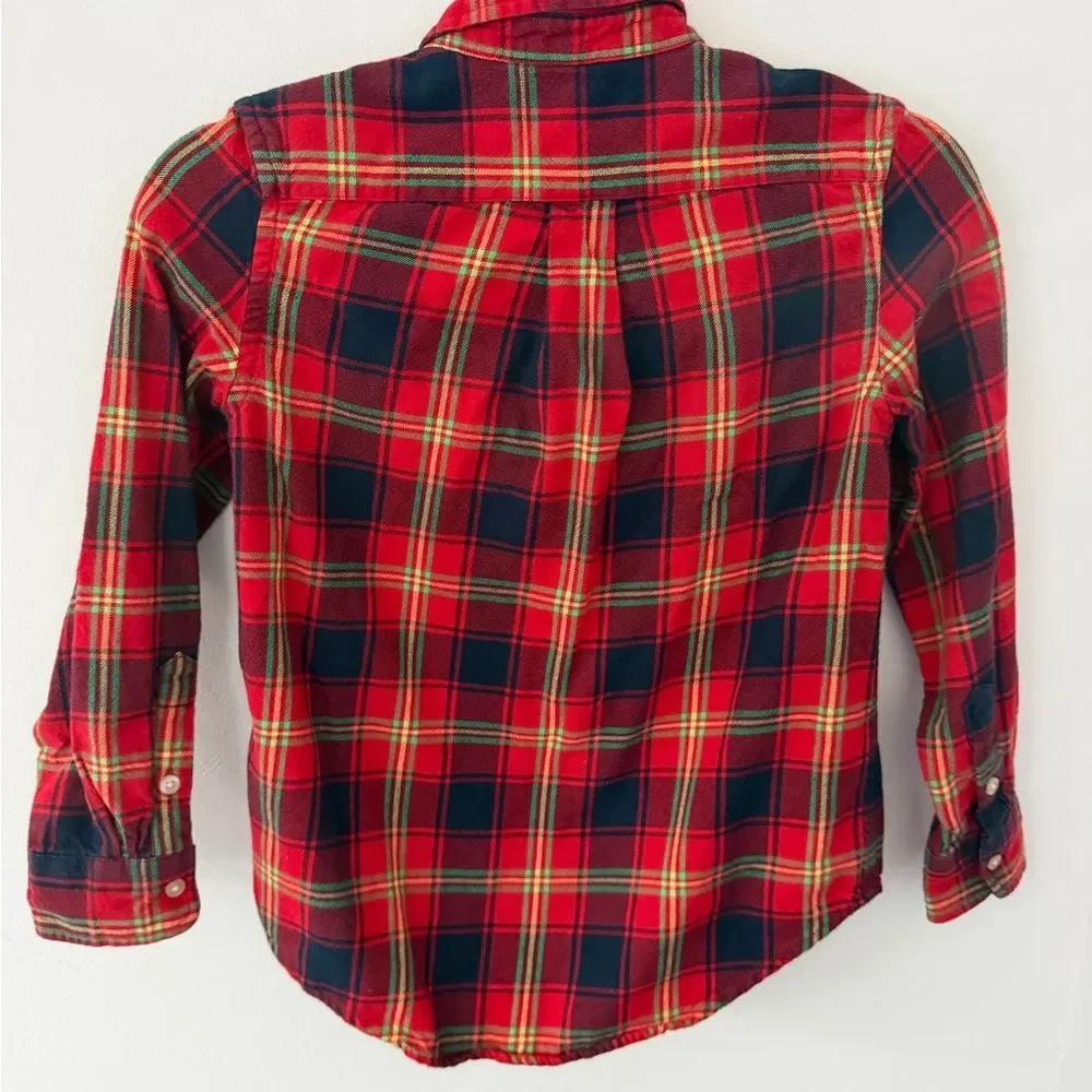 Ralph Lauren Kids Red and Blue Plaid Shirt size small (8)